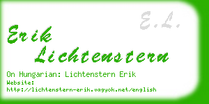 erik lichtenstern business card